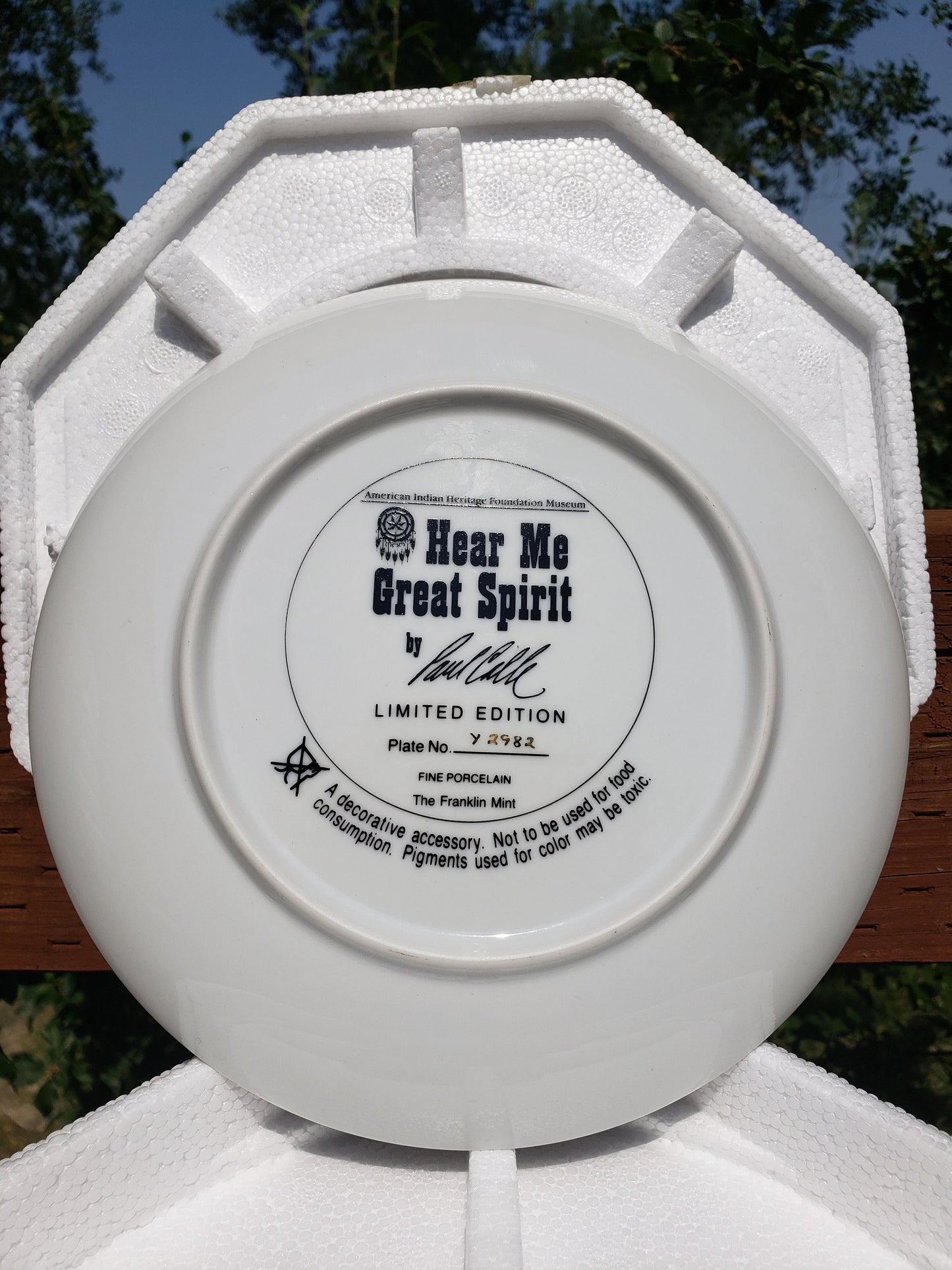 Franklin Mint- American Indian Heritage- Hear Me Great Spirit