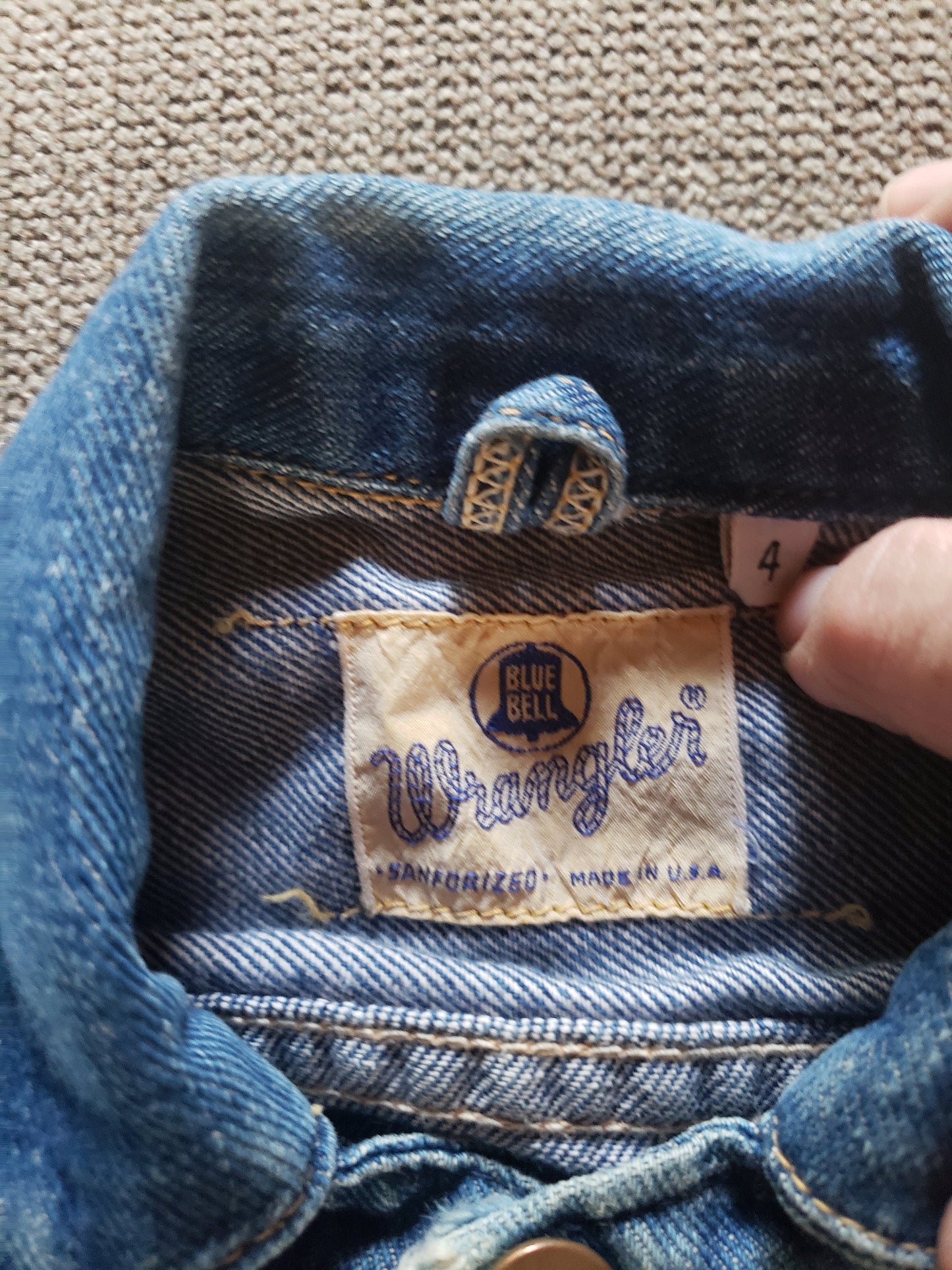 Vintage Wrangler Blue Bell Denim Jacket 4T Kids