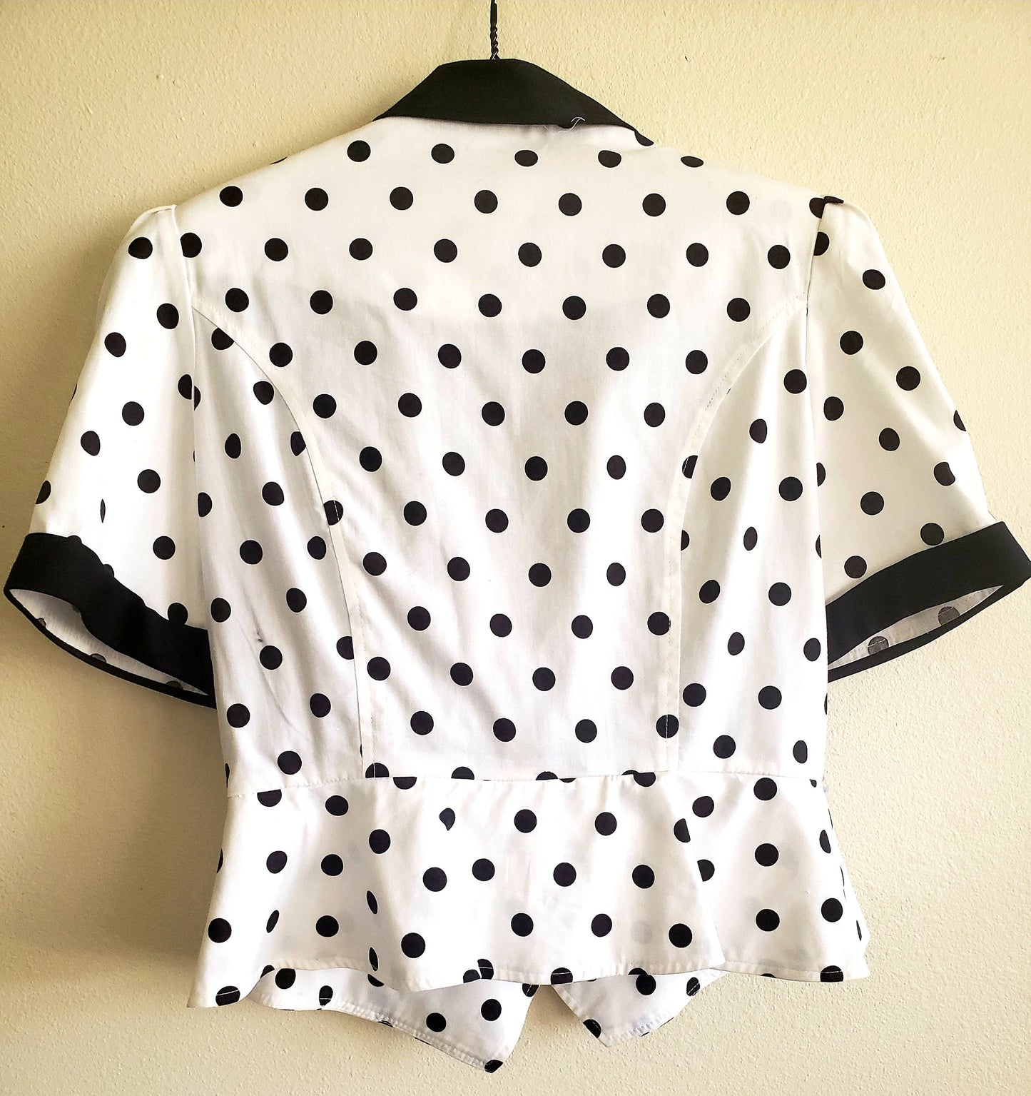 Vintage Henry-Lee Petites Polka Dot Blouse and Skirt Size 14