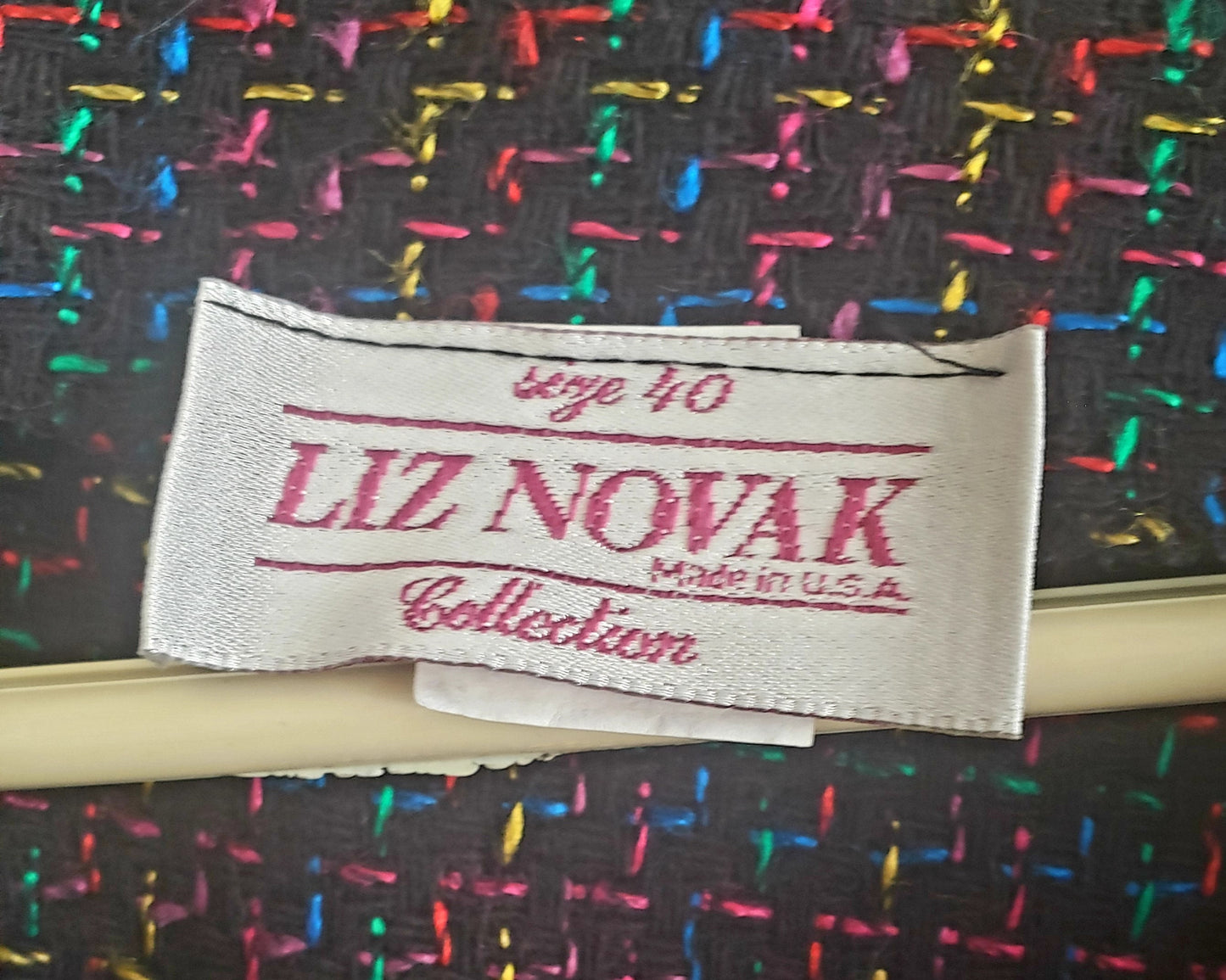 Multicolored Houndstooth Weave Oversized Jacket by Liz Novak