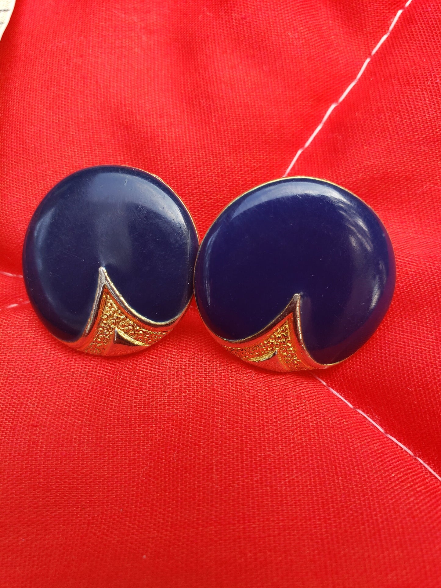 Vintage Mode Art Earrings and Monet Beaded Necklace