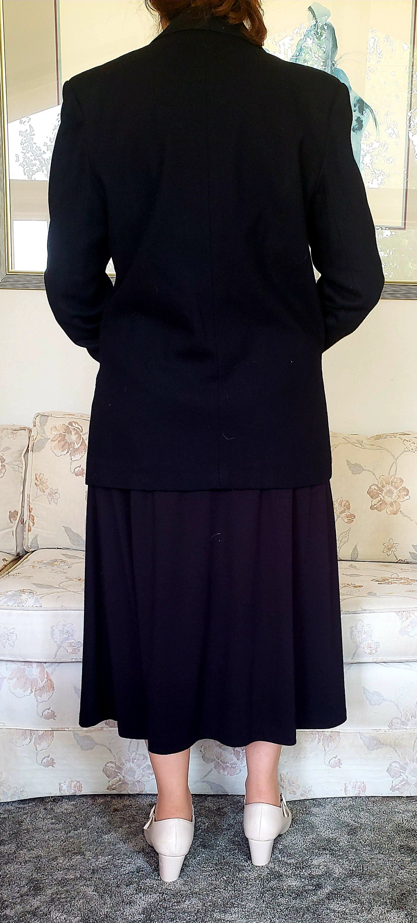 Vintage Black Wool Blazer by Worthington