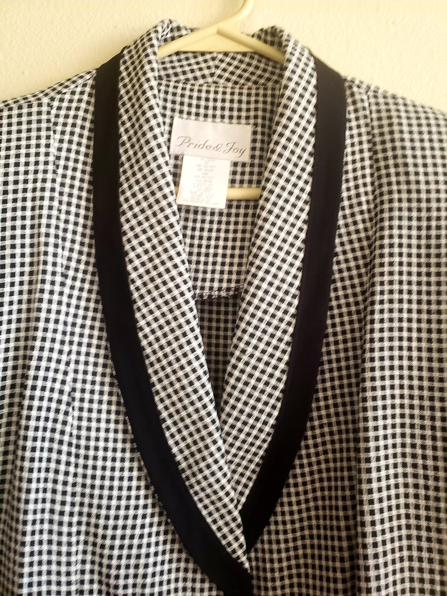 Vintage Houndstooth Print Blouse by Pride & Joy, Size 12