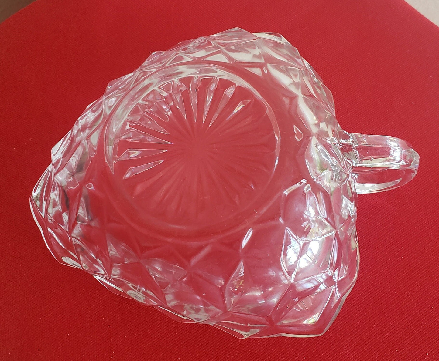 Fostoria American Three Sided Handled Nappy Bowl
