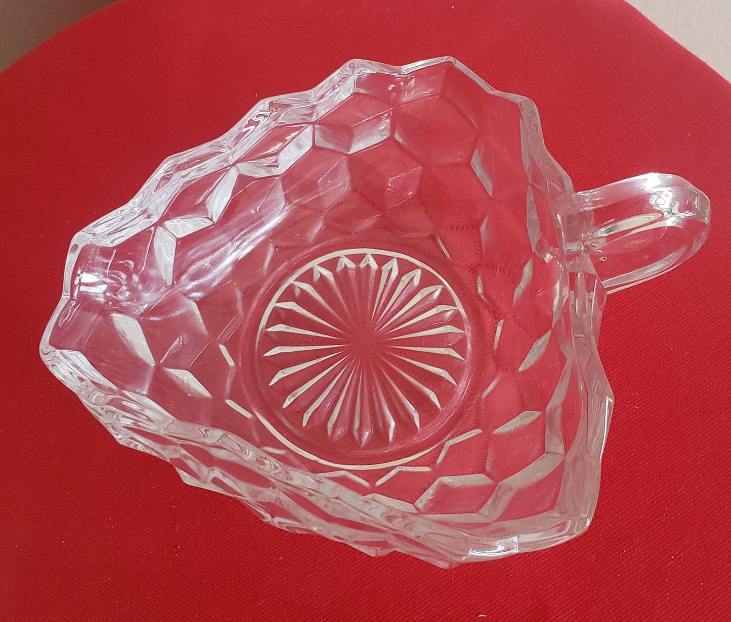 Fostoria American Three Sided Handled Nappy Bowl