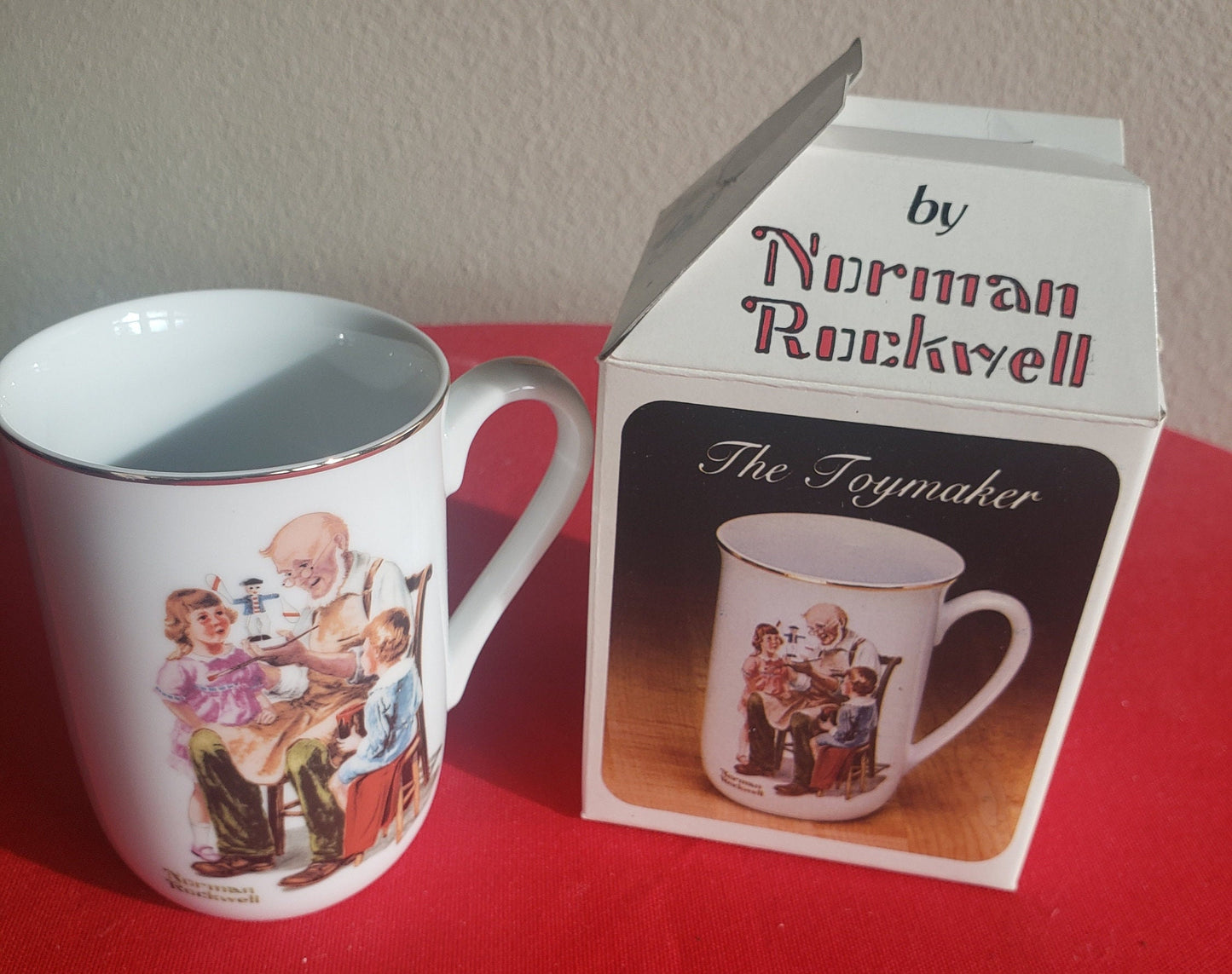 1982 Norman Rockwell Museum "The Toymaker" Collectible Porcelain Mug