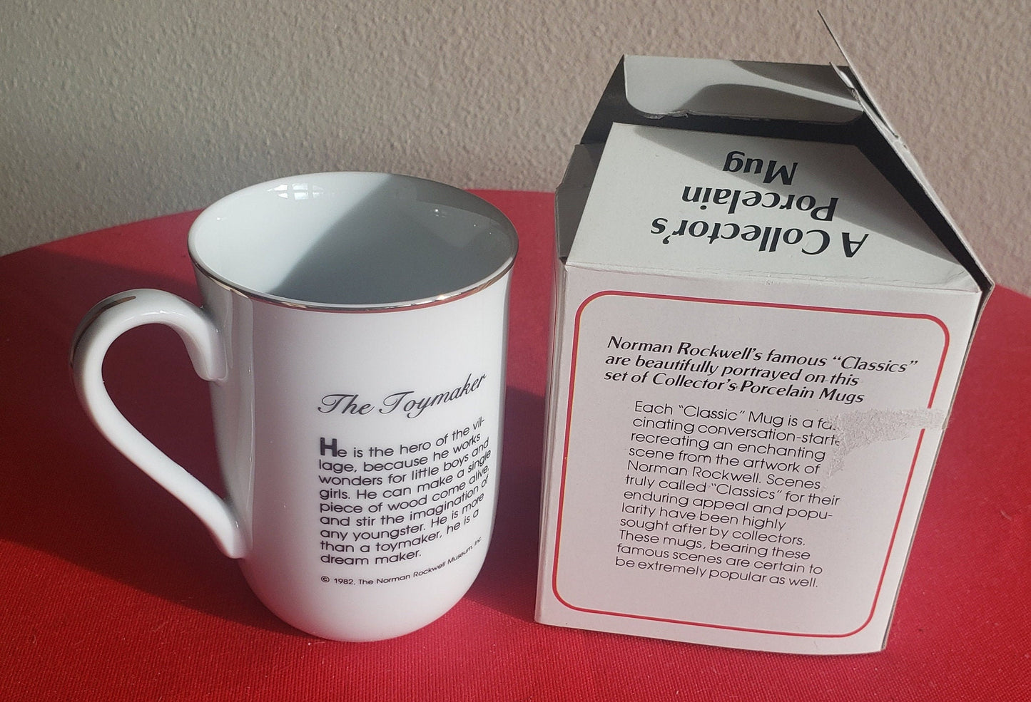 1982 Norman Rockwell Museum "The Toymaker" Collectible Porcelain Mug