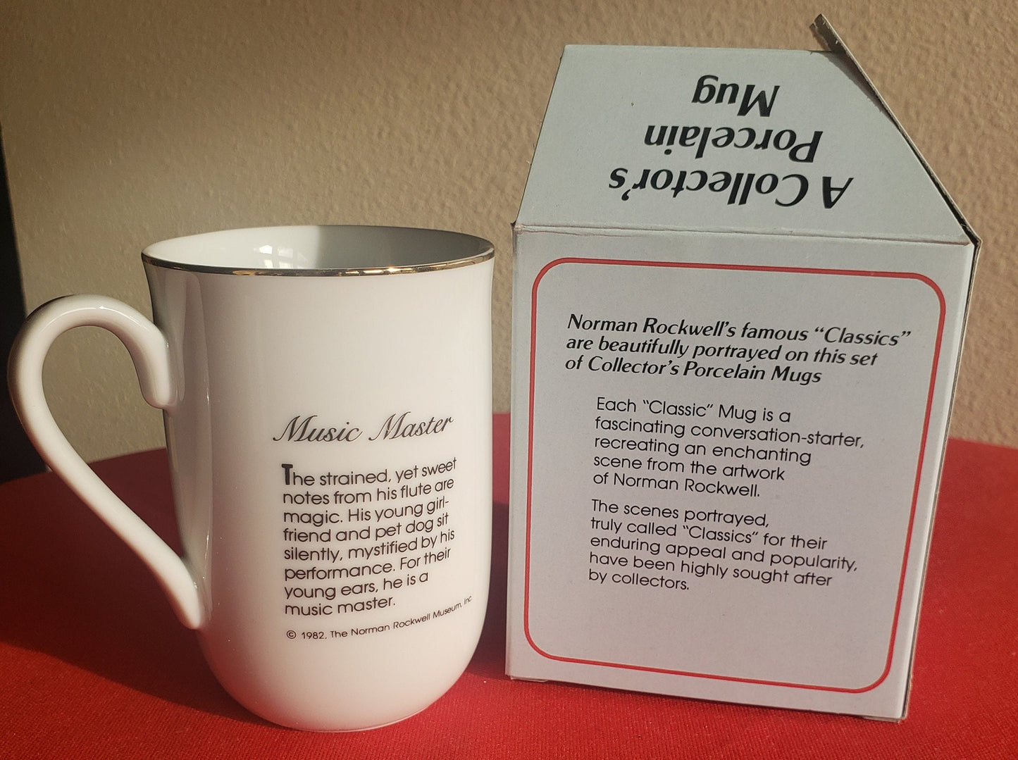 1983 Norman Rockwell Museum "Music Master" Collectible Porcelain Mug