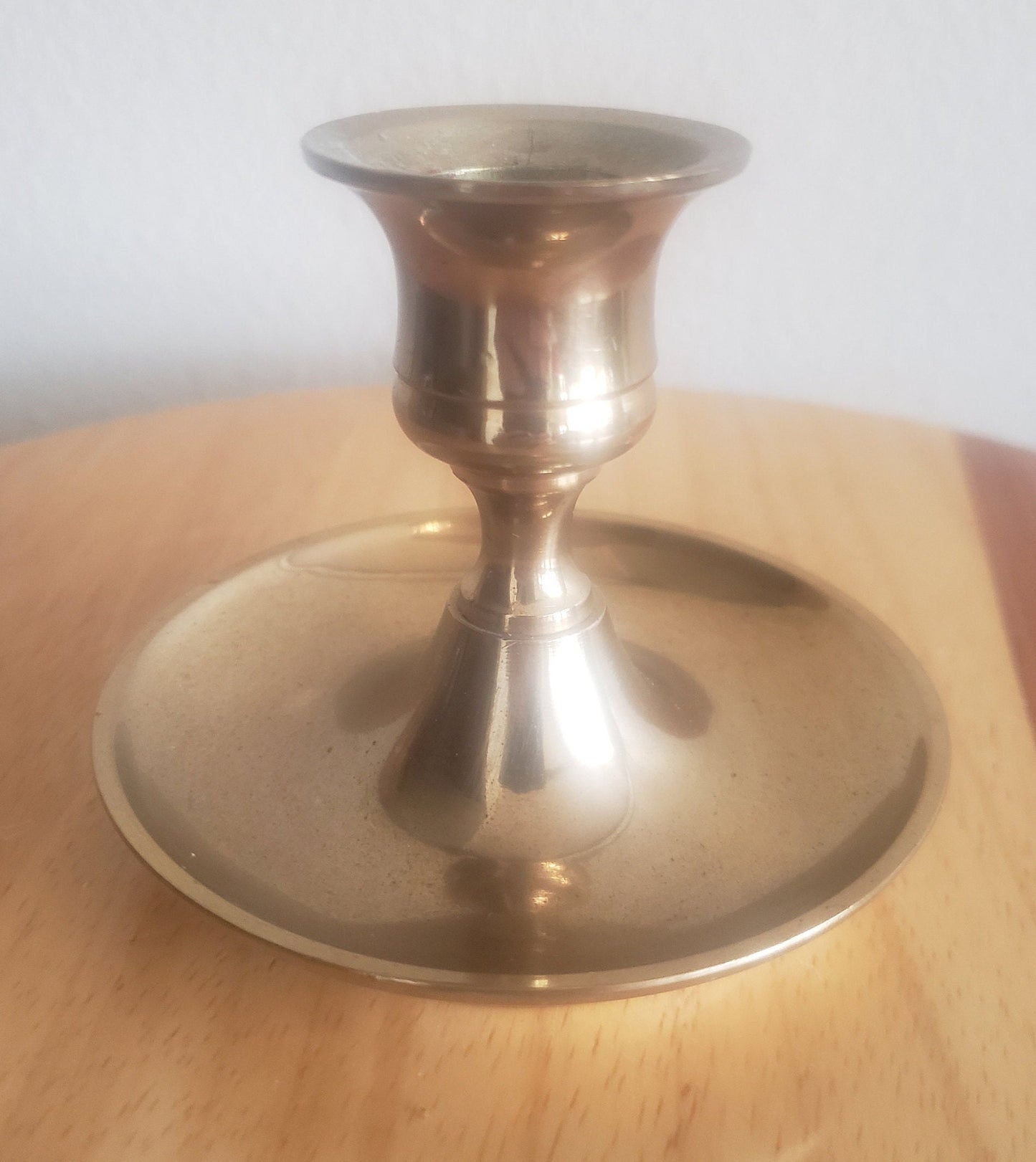 Vintage Solid Brass Candlestick Holder