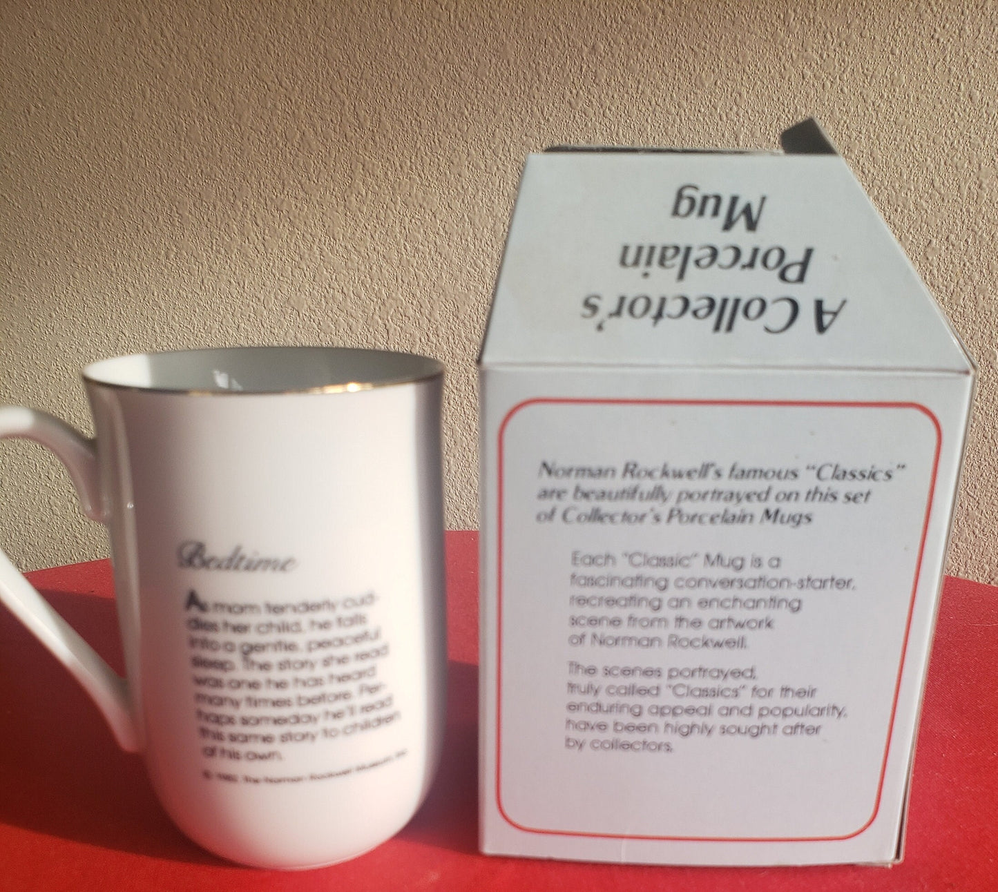 1983 Norman Rockwell Museum "Bedtime" Collectible Porcelain Mug
