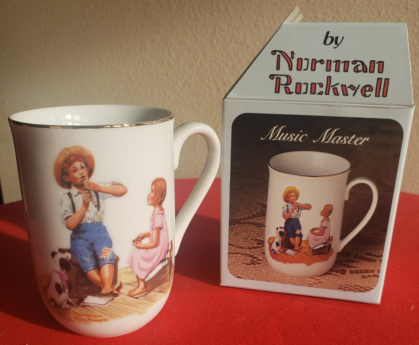 1983 Norman Rockwell Museum "Music Master" Collectible Porcelain Mug