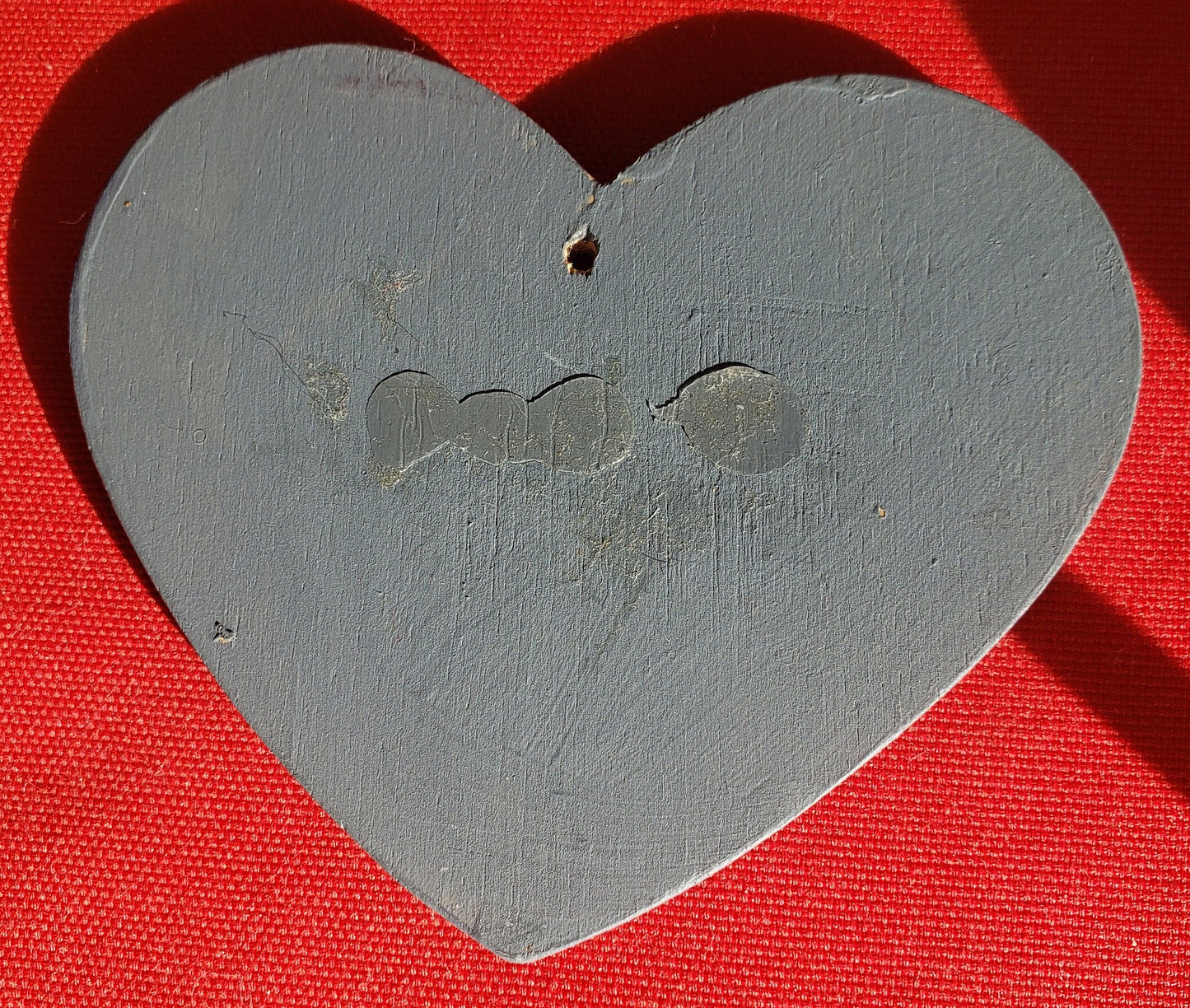 Norwegian Rosemaling Small Wooden Heart Wall Hanging