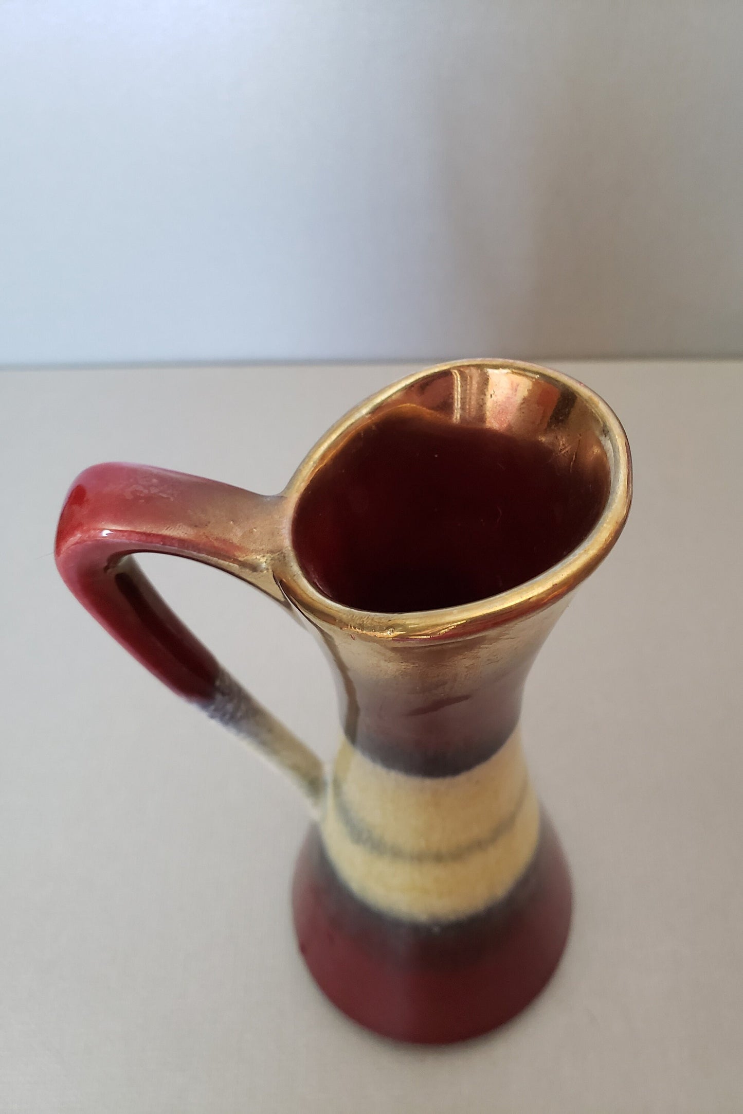 Vintage Bay Keramik Drip Glaze Jug Ewer West Germany 295-17
