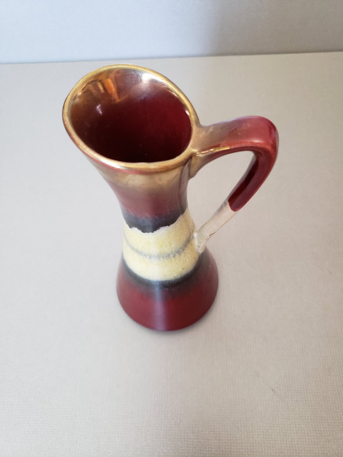Vintage Bay Keramik Drip Glaze Jug Ewer West Germany 295-17