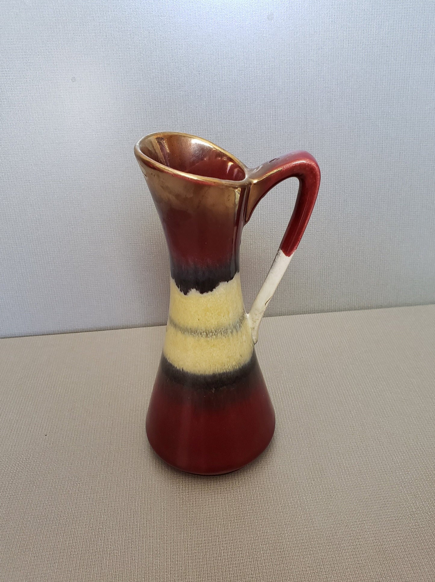 Vintage Bay Keramik Drip Glaze Jug Ewer West Germany 295-17