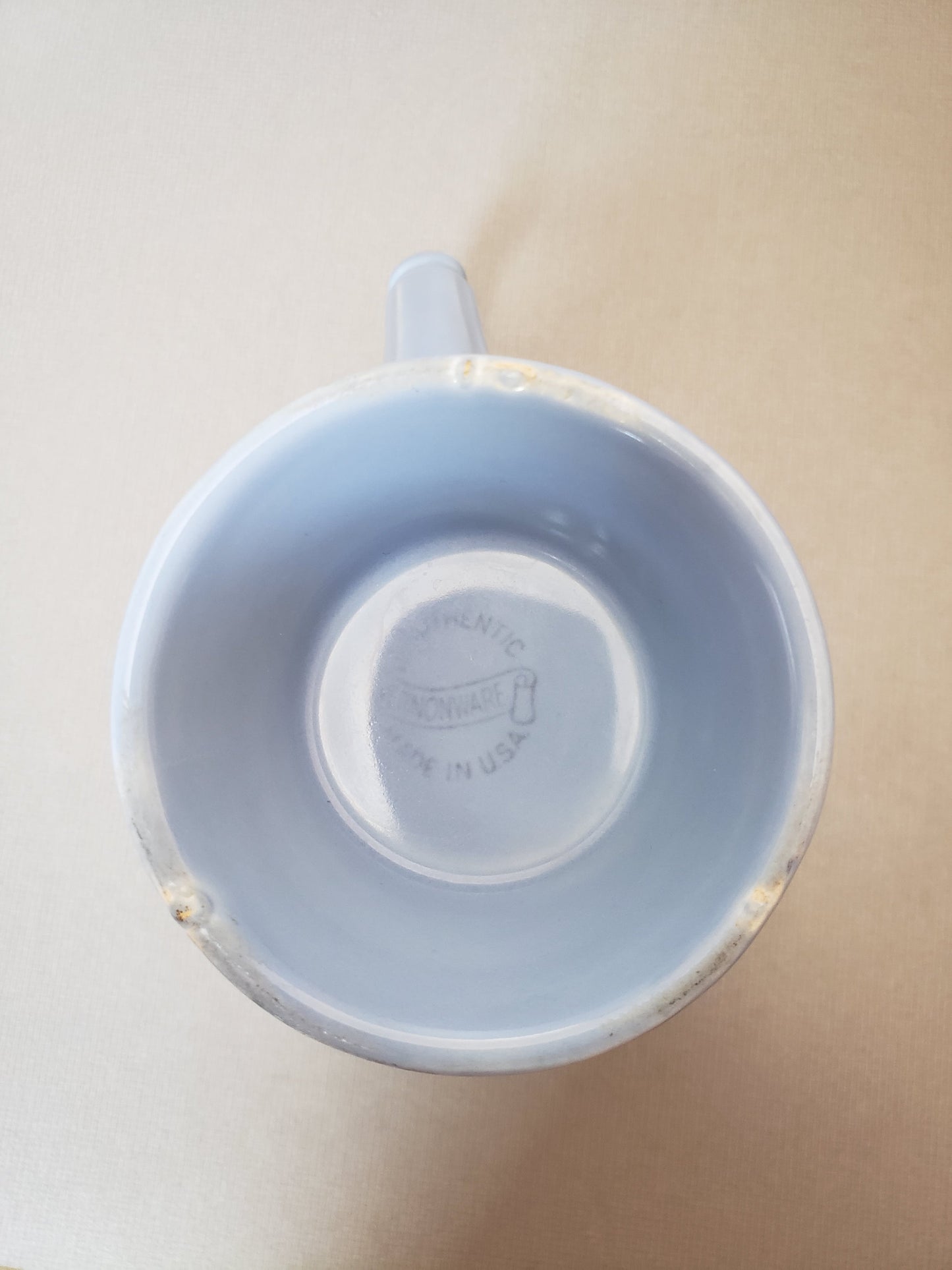 Vintage Vernonware Periwinkle Blue Pitcher