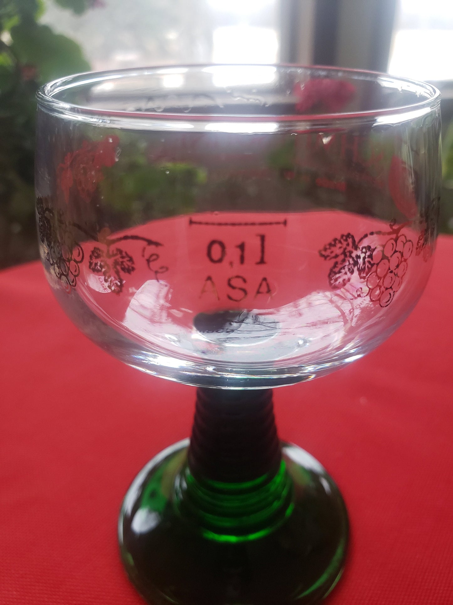 Vintage Schmitt Sohne Green Beehive Stem Glasses West Germany-Set of 2