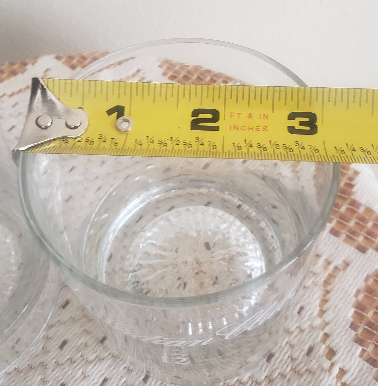 Vintage Embossed Canadian Club Glasses - Set of 2