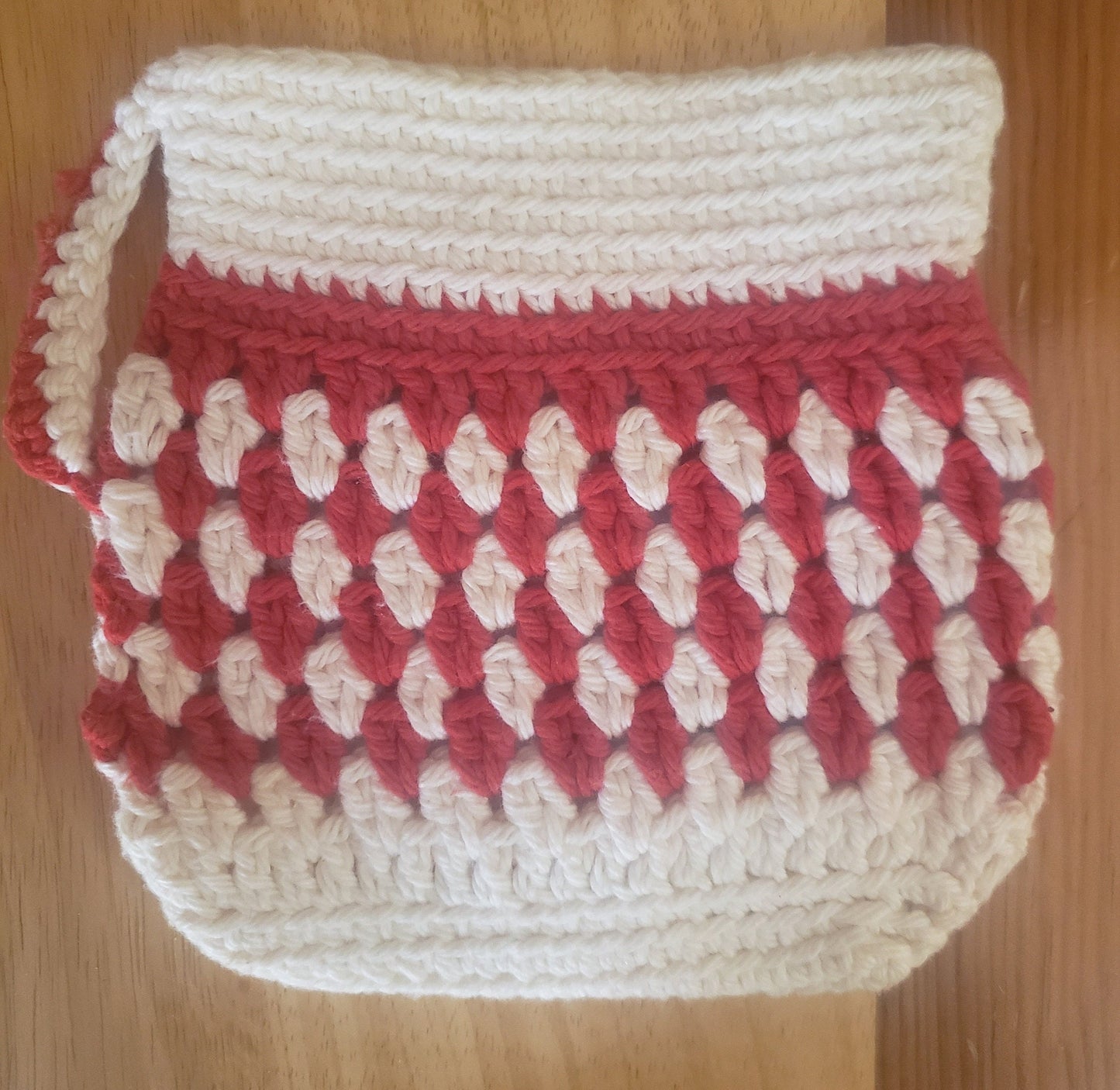 Vintage Red and White Potholders Set