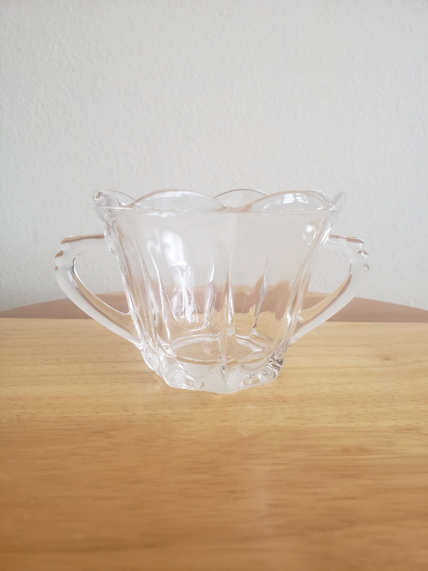 Vintage Clear Colonial Glass Mini Open Sugar Bowl