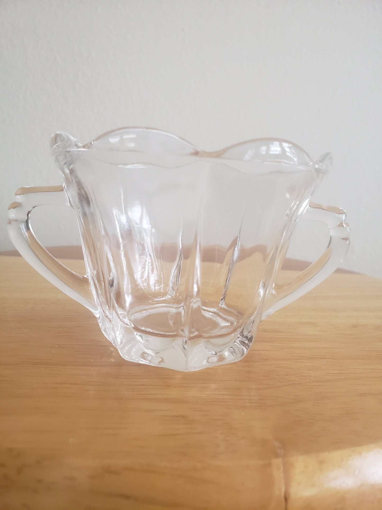 Vintage Clear Colonial Glass Mini Open Sugar Bowl