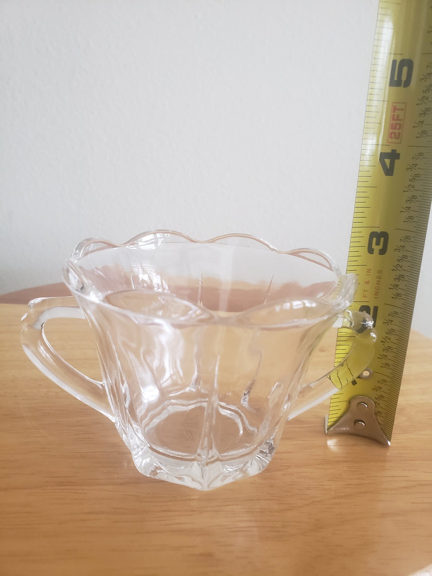 Vintage Clear Colonial Glass Mini Open Sugar Bowl
