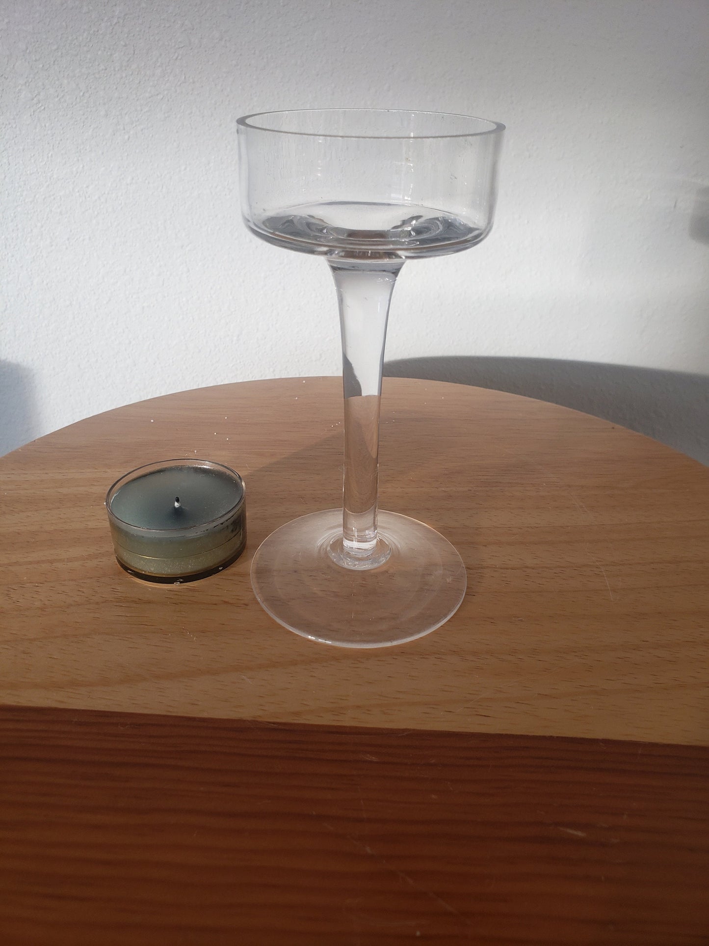 Vintage Stemmed Glass Candle Holder