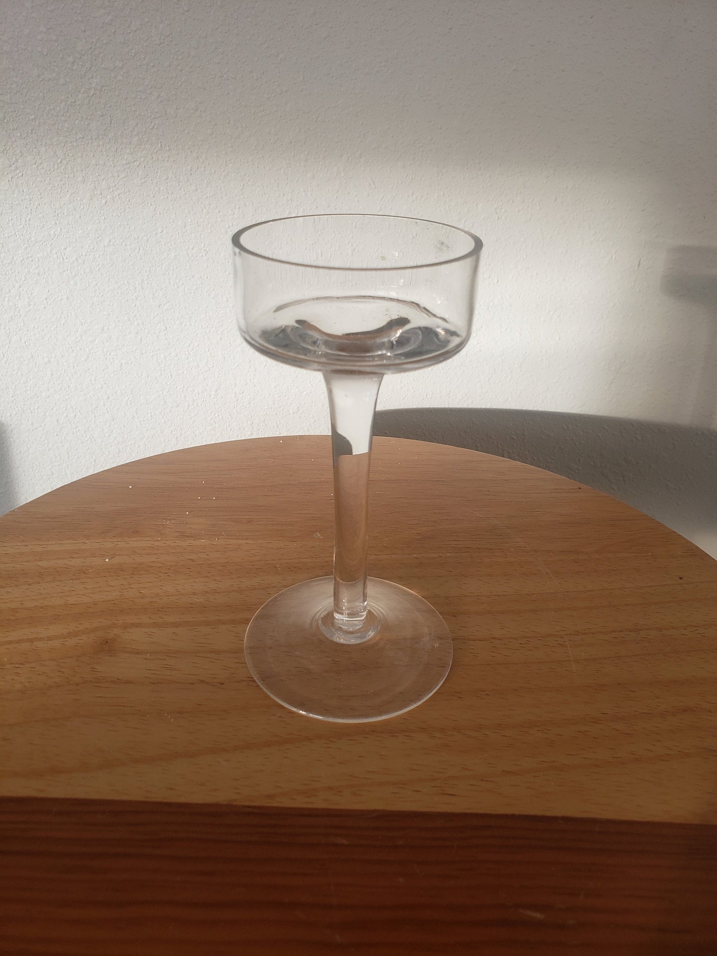 Vintage Stemmed Glass Candle Holder