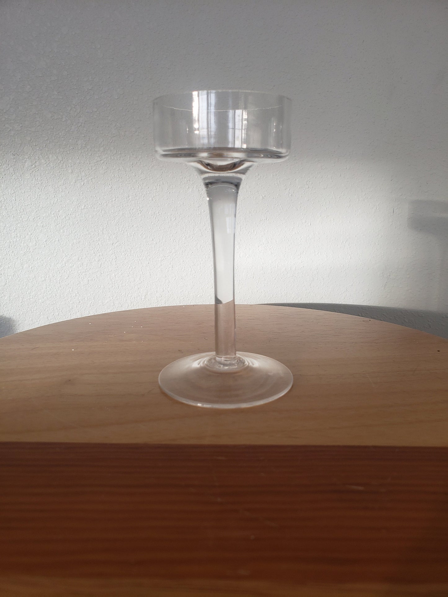 Vintage Stemmed Glass Candle Holder