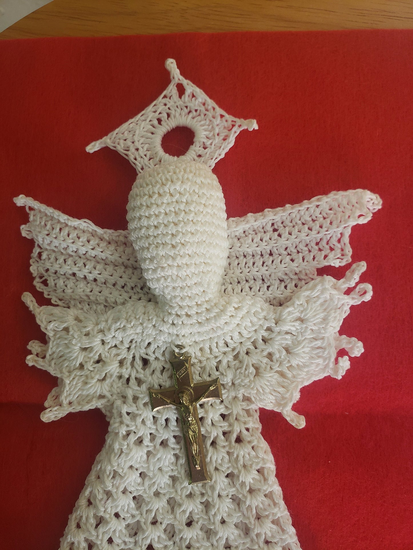 Handmade Vintage Crochet Angel Tree Topper