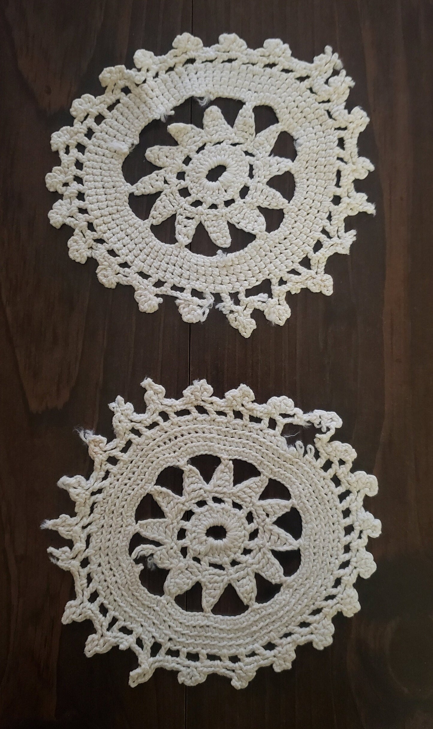 Vintage Crocheted Doilies Set