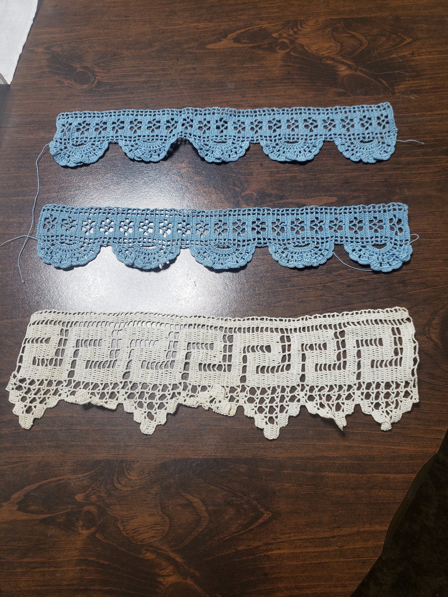 Vintage White Linen Table Runner or Dresser Scarf