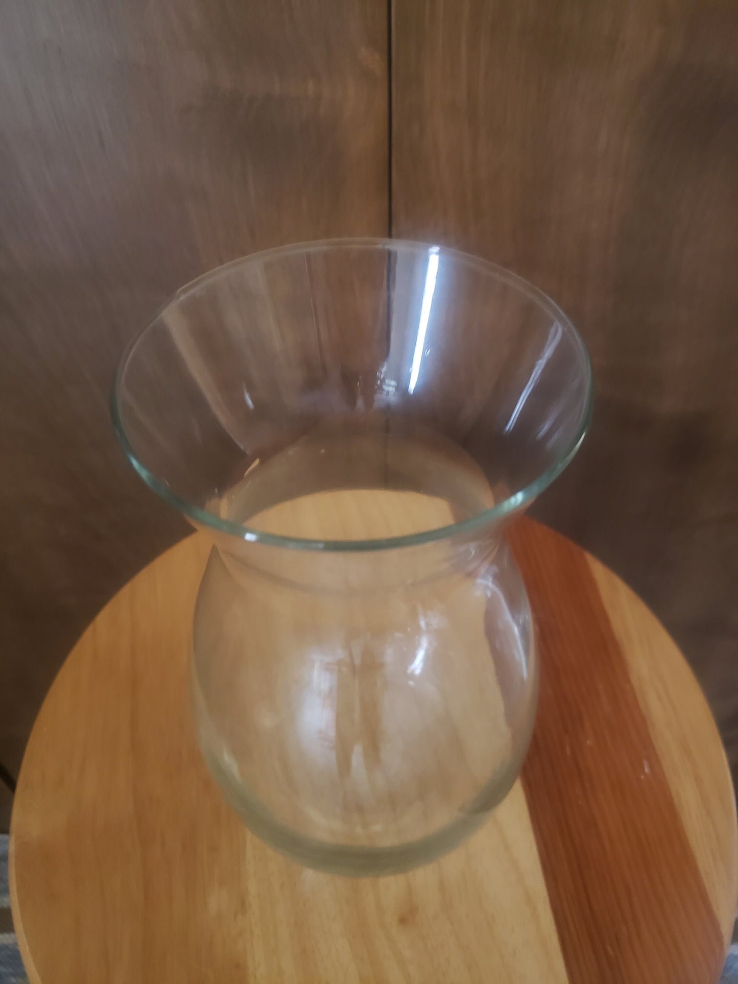 Vintage Curved Glass Vase