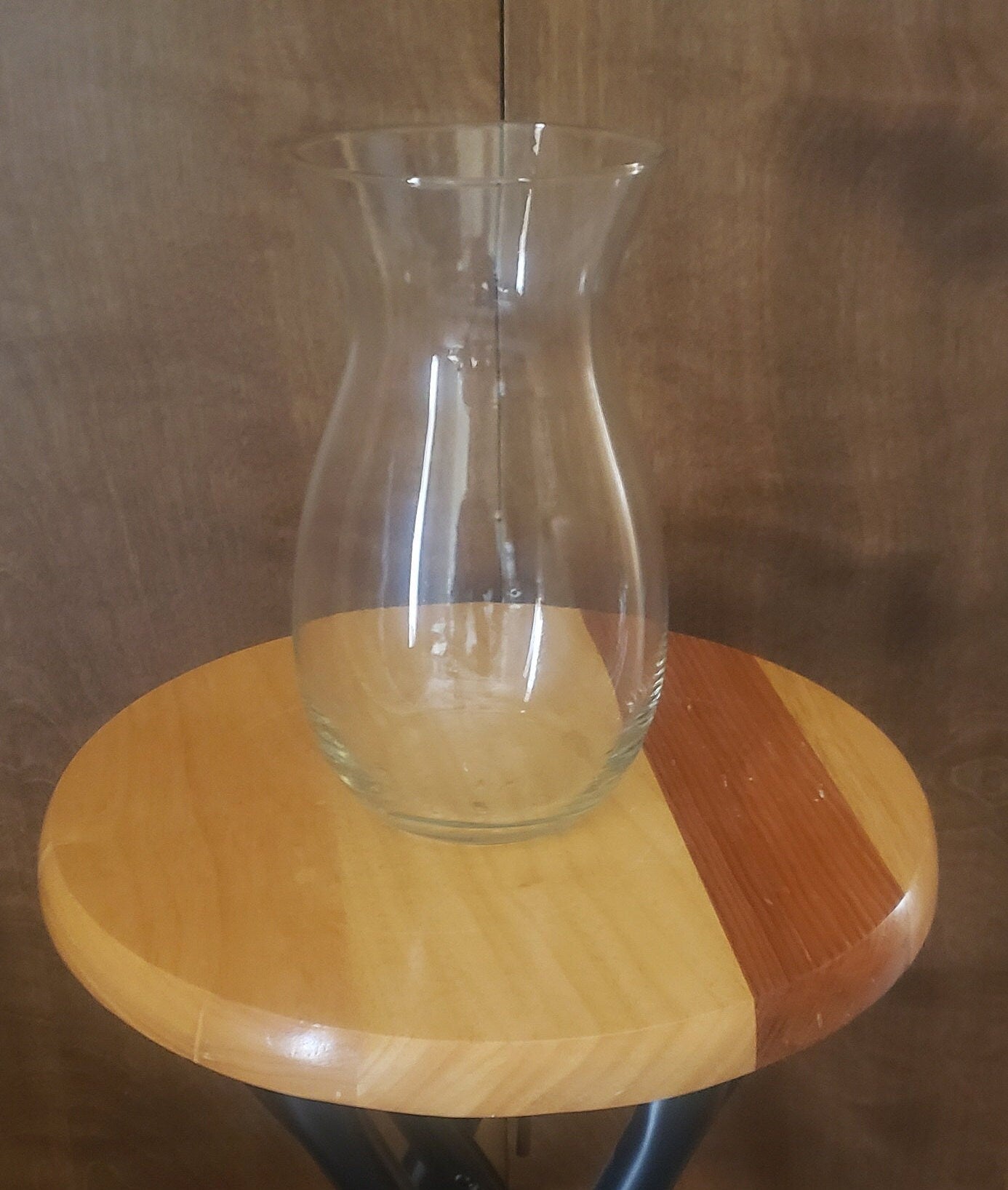 Vintage Curved Glass Vase