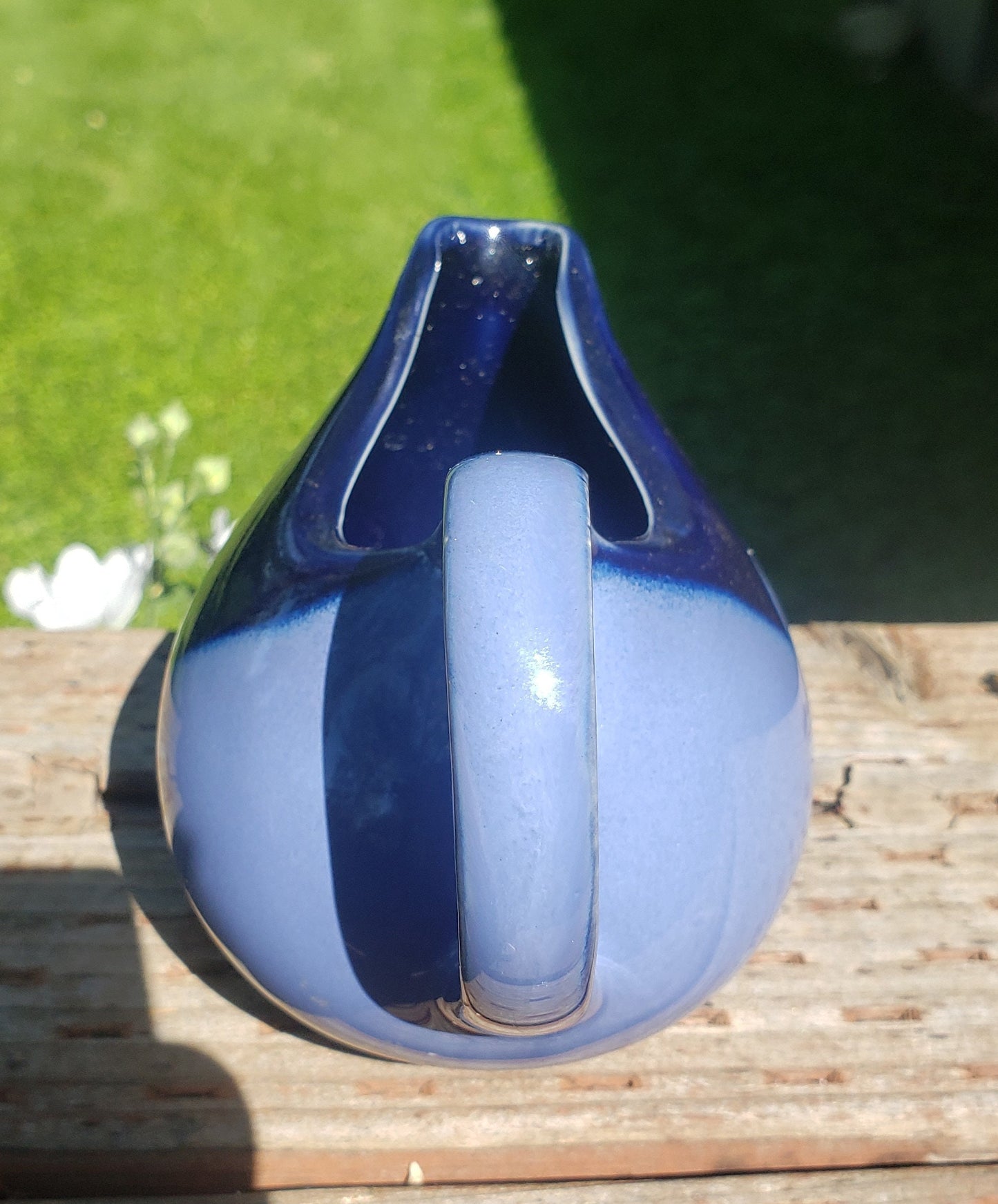 Sango Nova Blue Kitchen Creamer Pitcher 4934