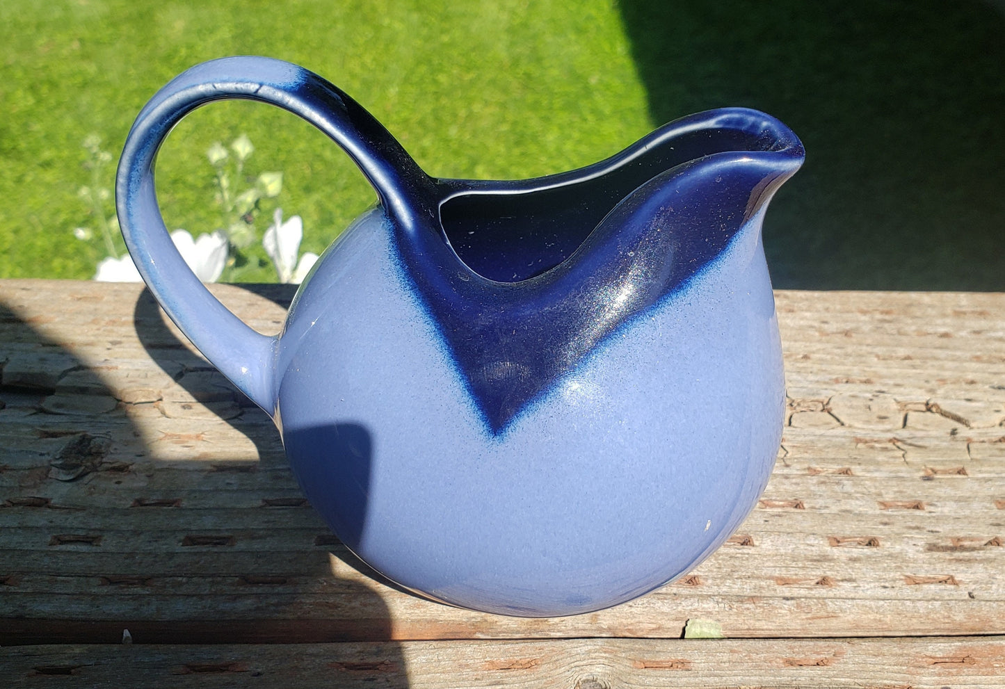 Sango Nova Blue Kitchen Creamer Pitcher 4934