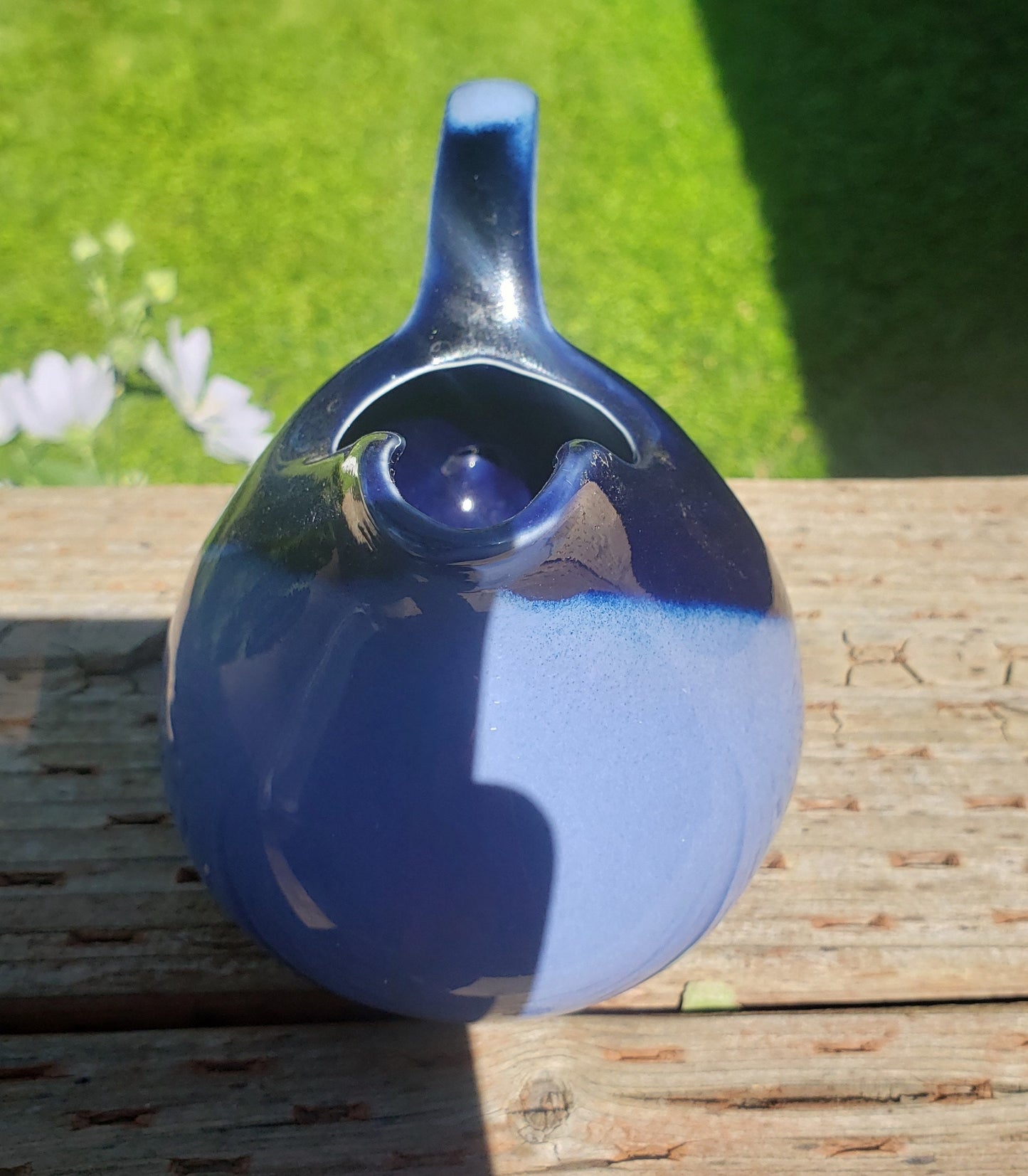 Sango Nova Blue Kitchen Creamer Pitcher 4934