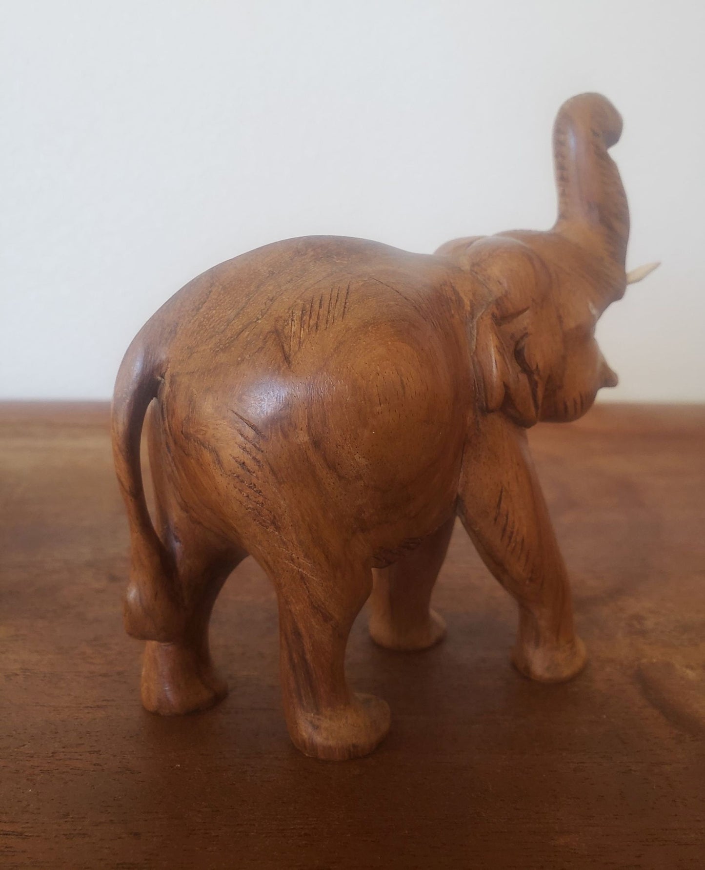 Vintage Carved Elephant Figurine