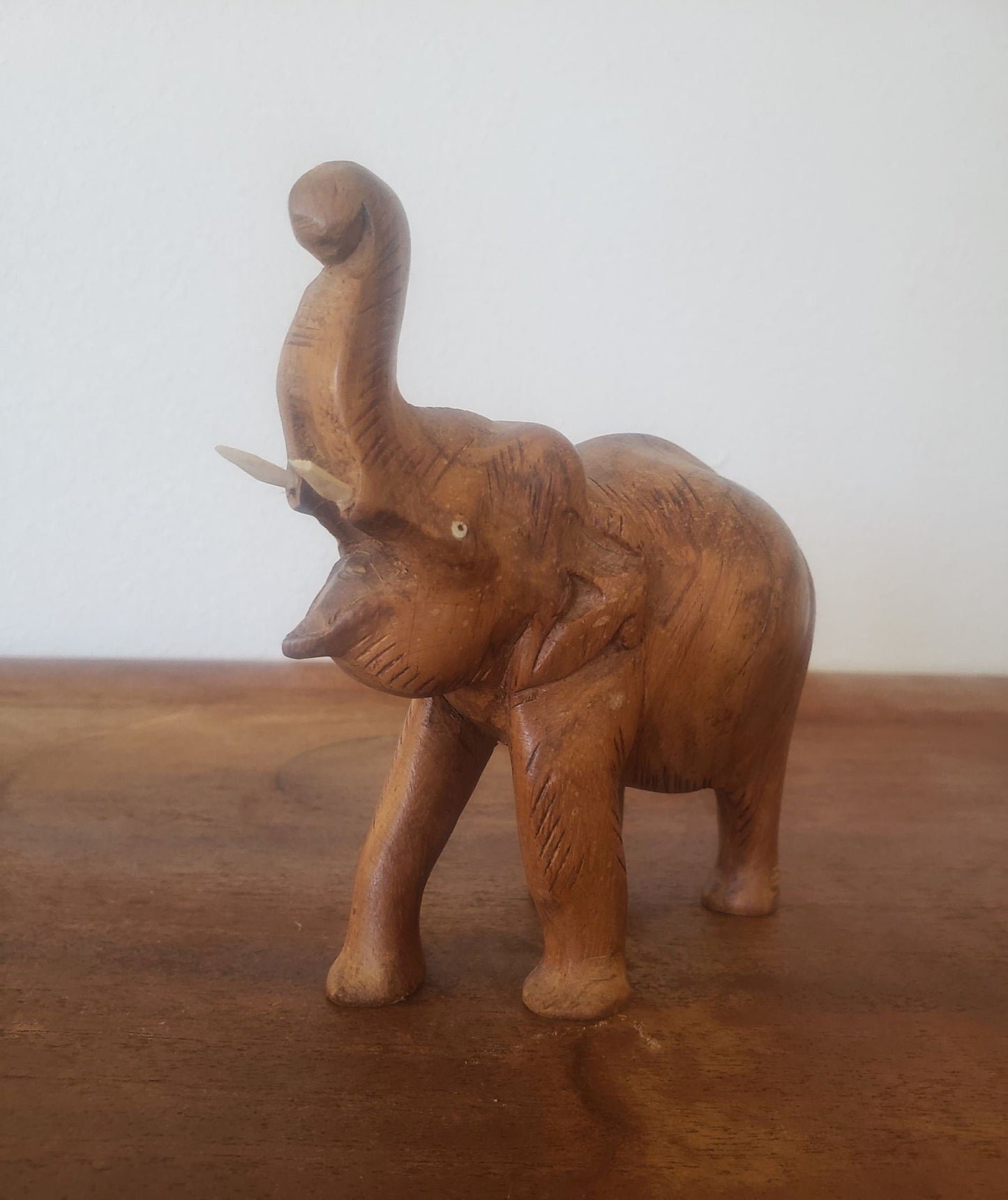 Vintage Carved Elephant Figurine