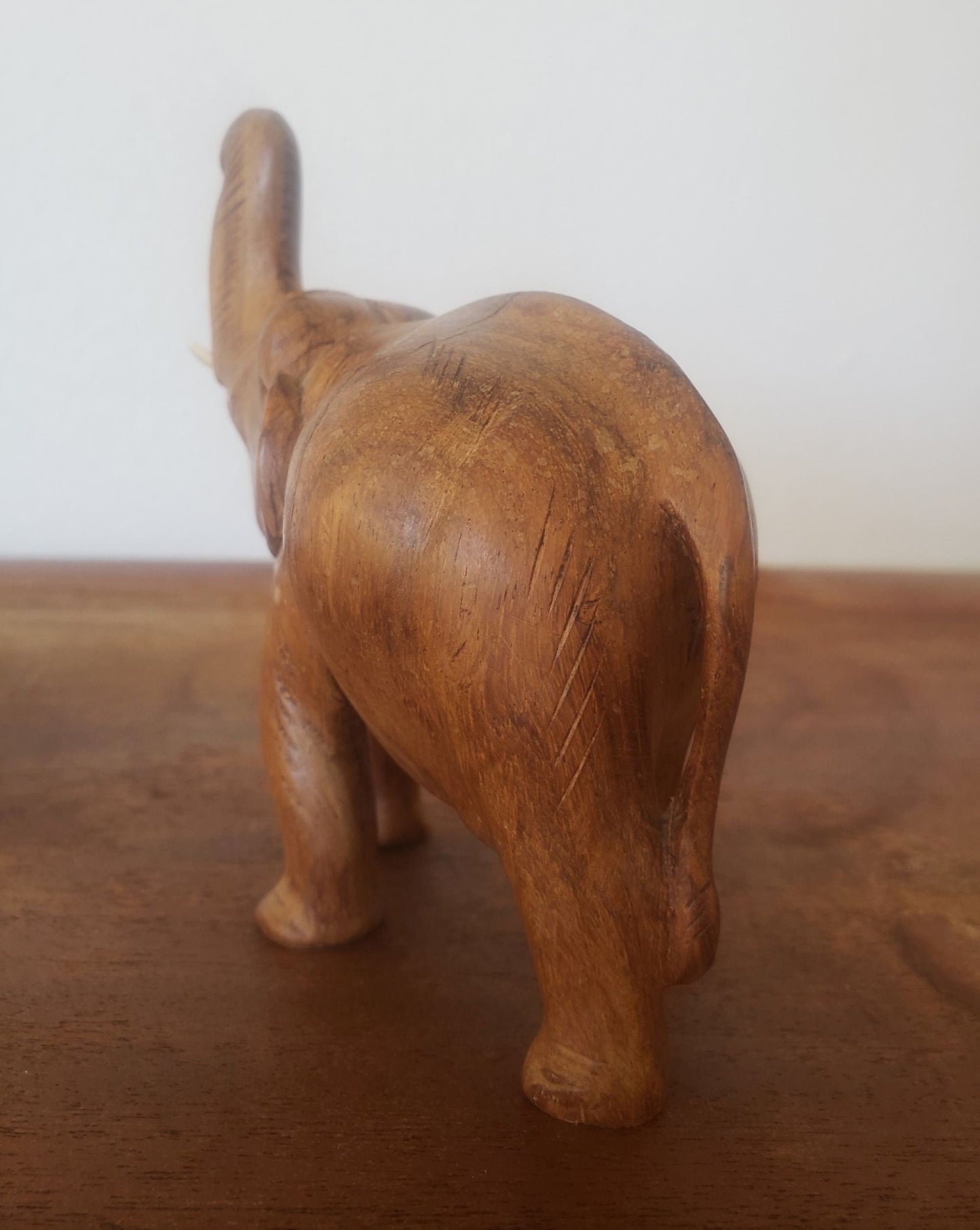 Vintage Carved Elephant Figurine