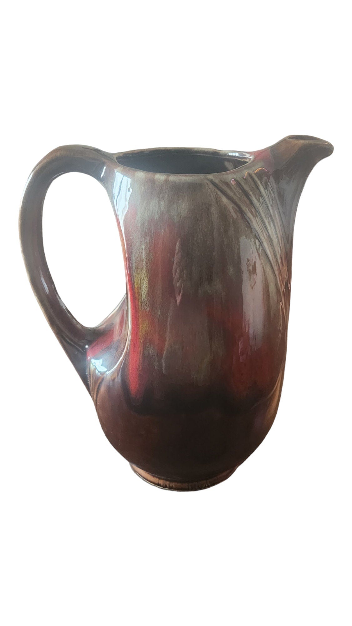 Vintage Drip Glaze Water Pitcher