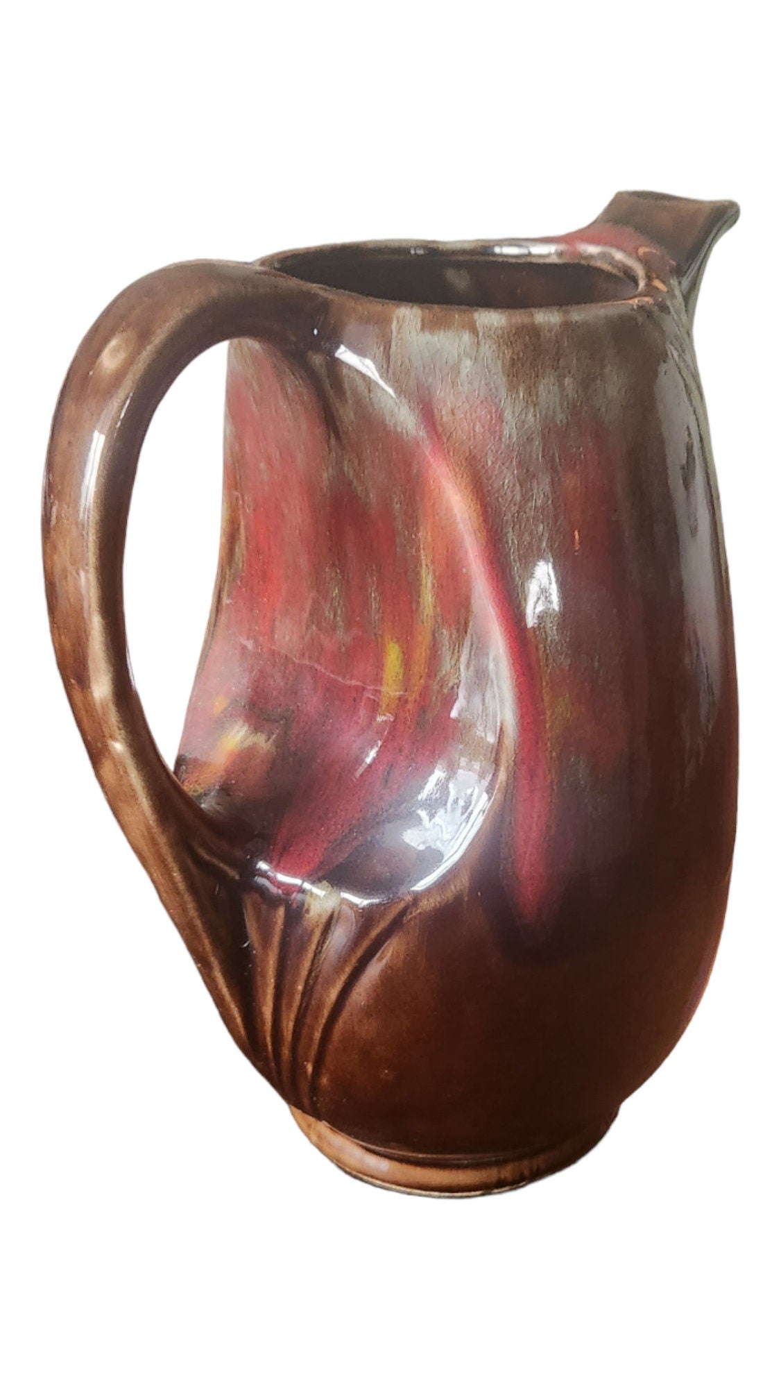 Vintage Drip Glaze Water Pitcher