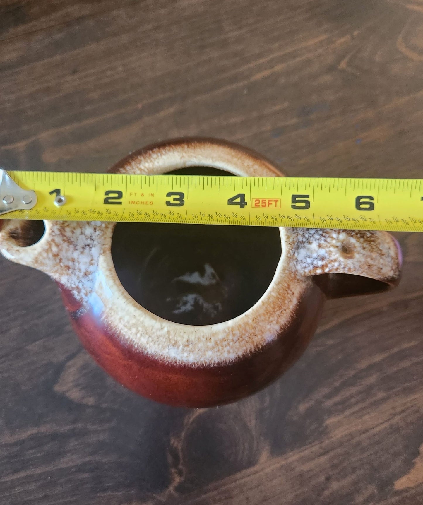 Vintage Hull Pottery Brown Drip Glaze Teapot