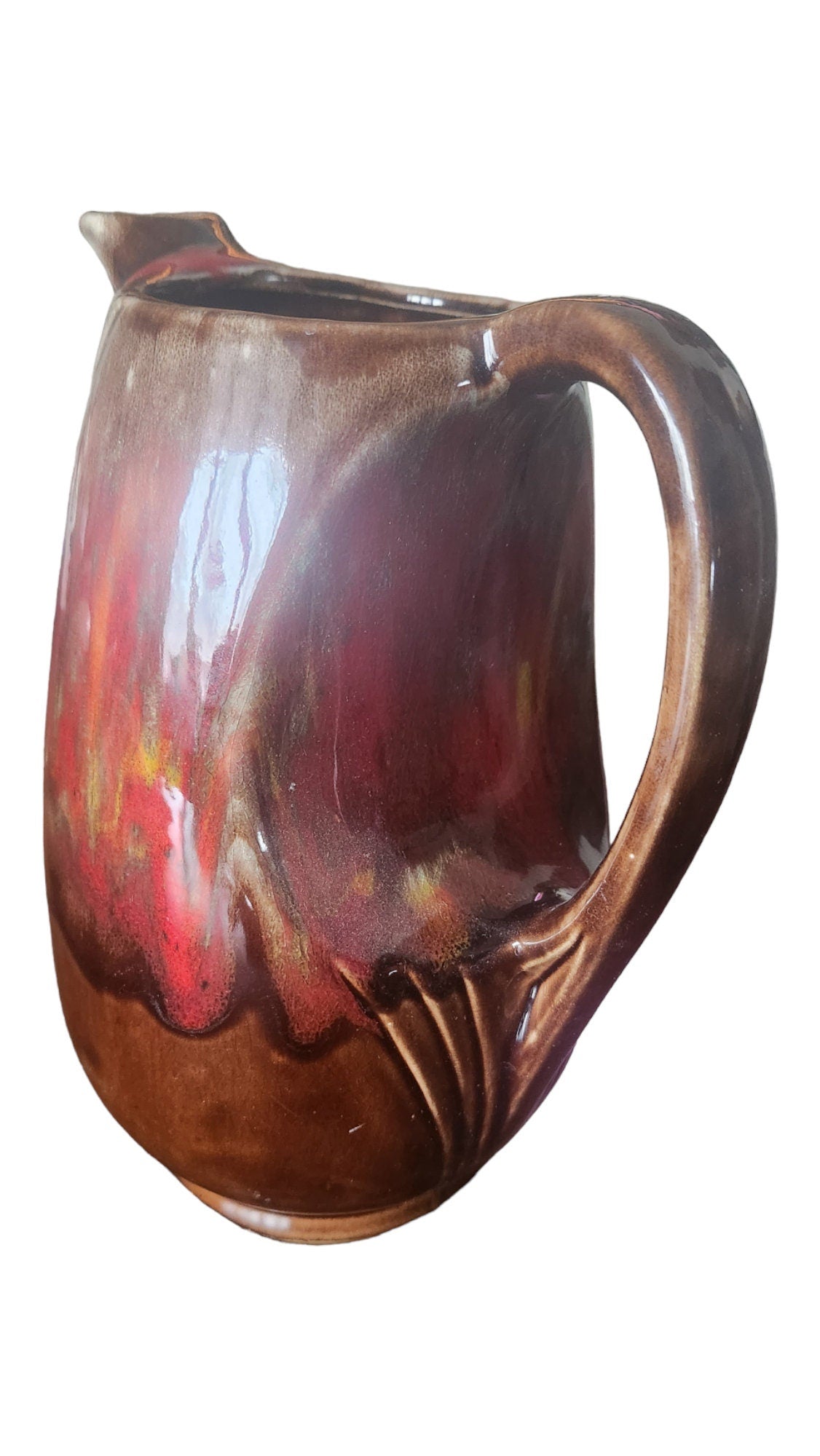 Vintage Drip Glaze Water Pitcher