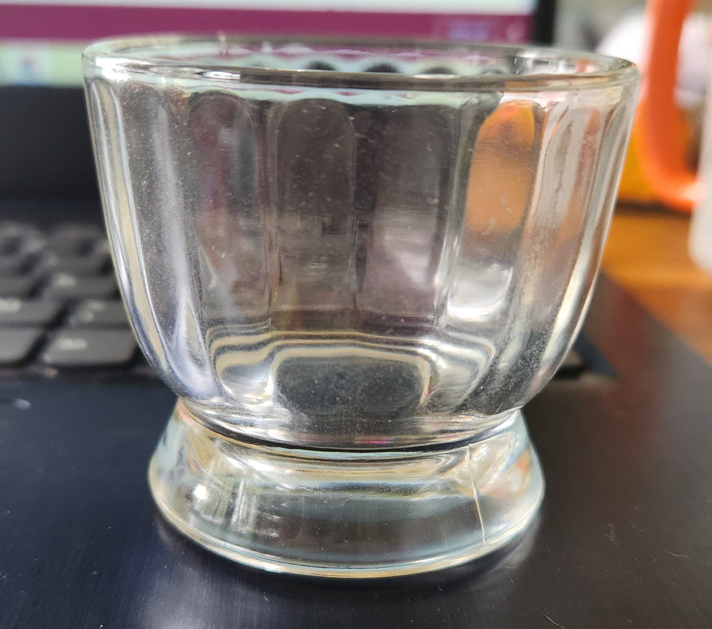 Vintage Jeannette Clear Ribbed Glass Dessert/Custard Cups