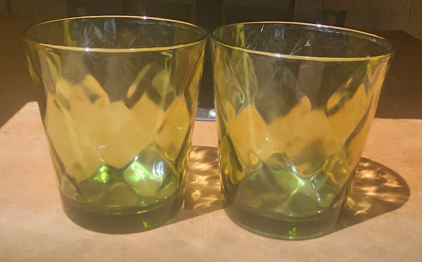 6 Oz Lowball Tumbler in Optic Diamonds Pattern - Set of 2