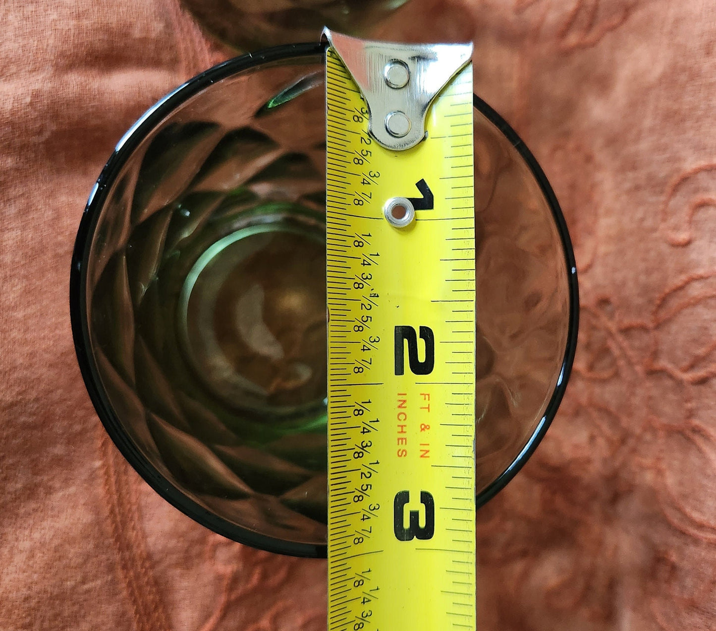 6 Oz Lowball Tumbler in Optic Diamonds Pattern - Set of 2