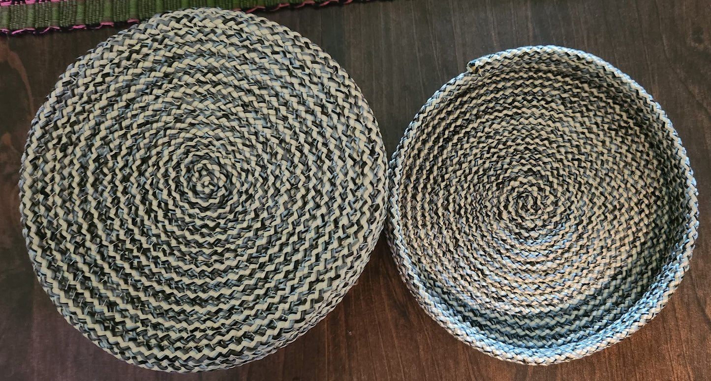 Coil Woven Basket with Lid