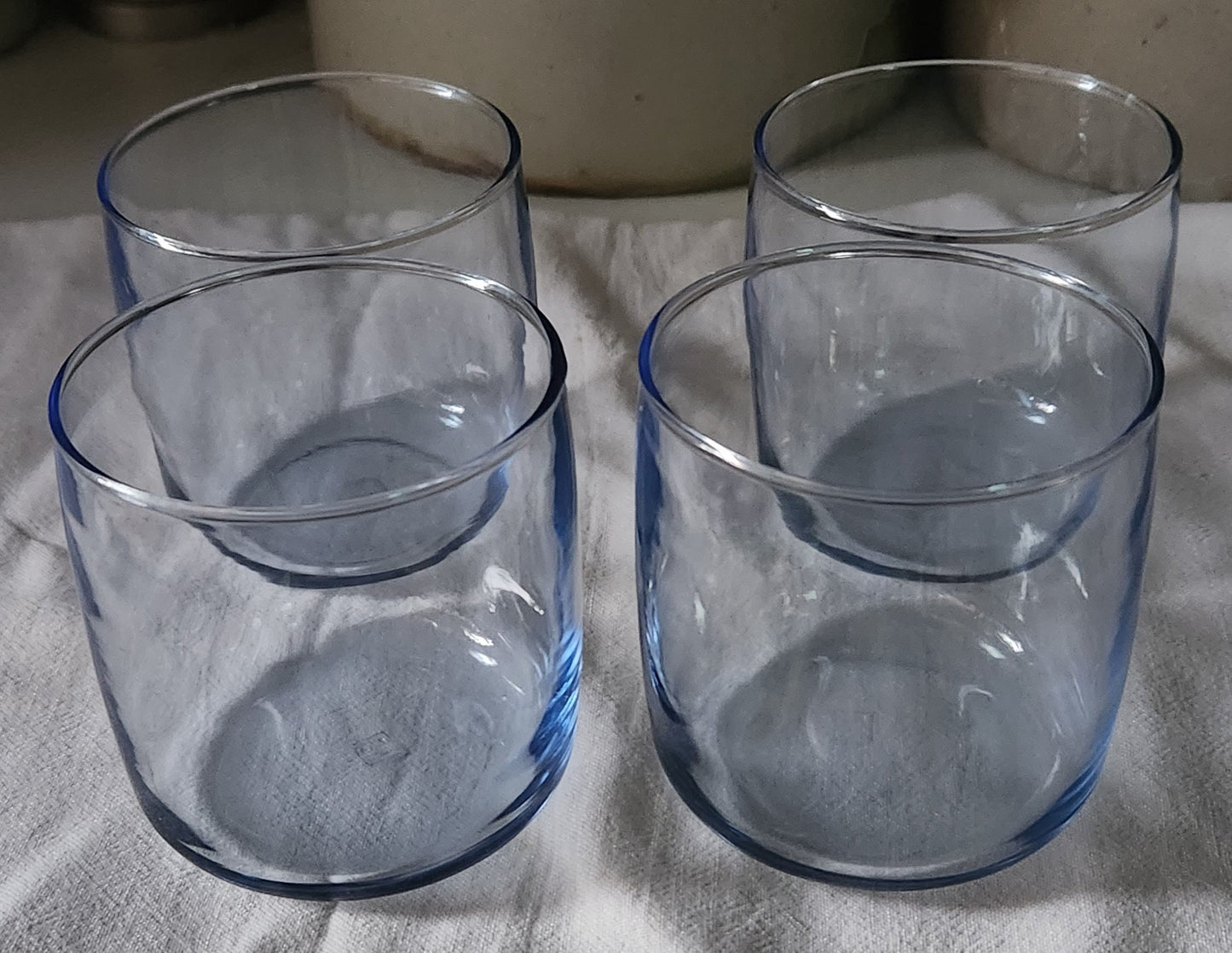 Vintage Anchor Hocking Misty Blue Glassware - Set of 4