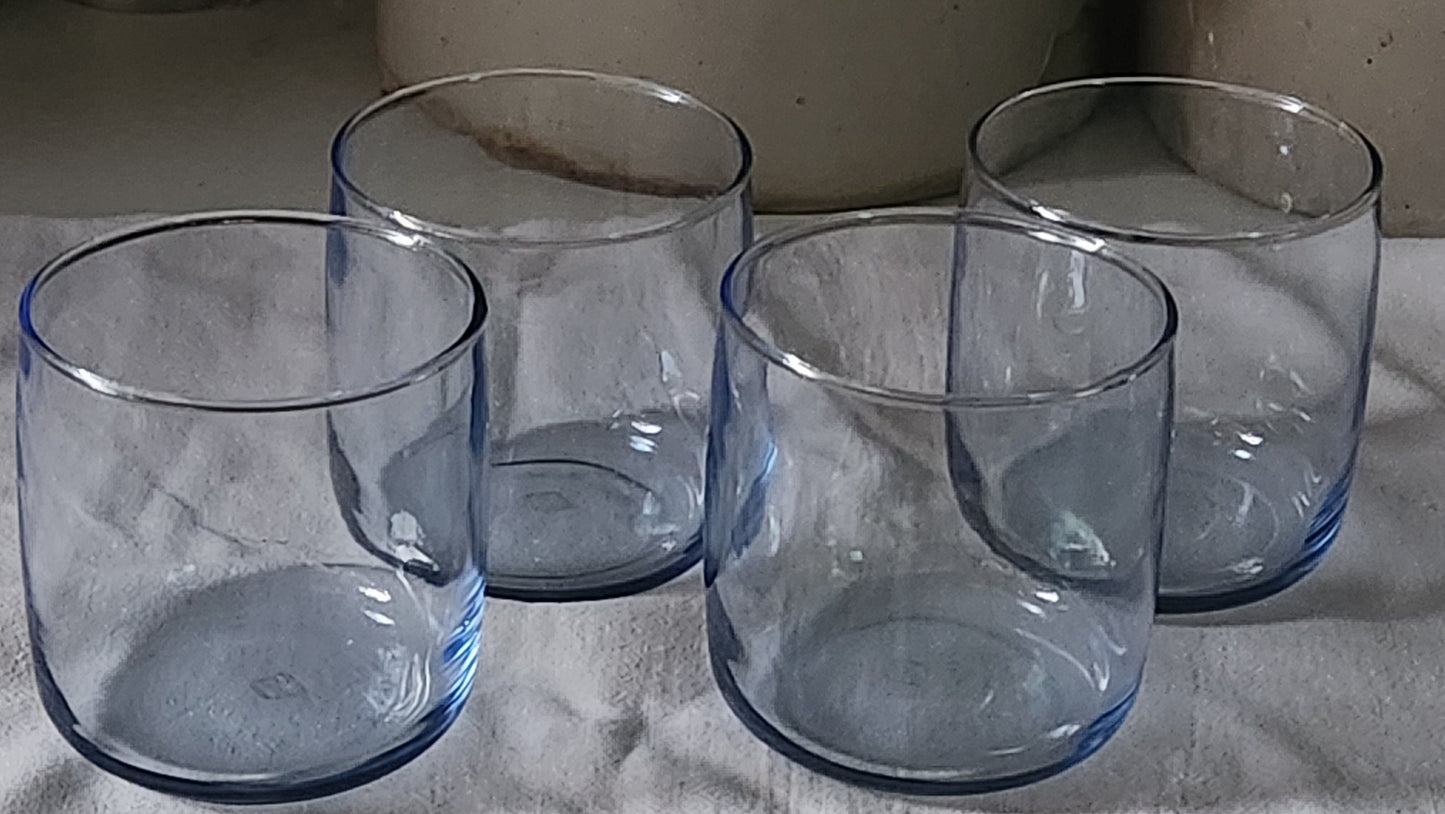 Vintage Anchor Hocking Misty Blue Glassware - Set of 4